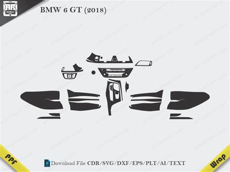 BMW 6 GT (2018) Car Interior PPF or Wrap Template - ARMOBILESKIN