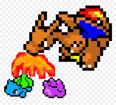 Shiny Charizard Sprite Pixel