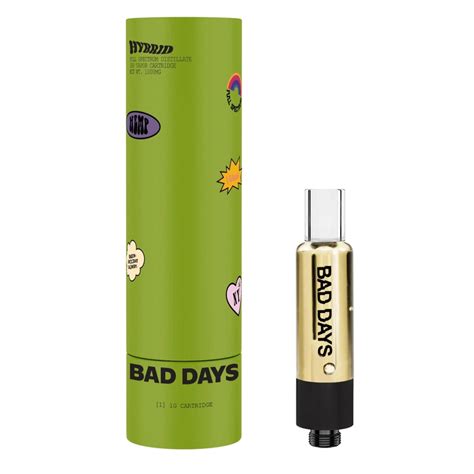 Bad Days 1g Delta 8 Cartridge Gelato Hybrid Element Vape