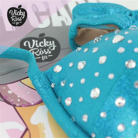 Aqua Competition Bikini Suit Aqua Princess Crystal Fitness Bikini Vicky Ross Fit