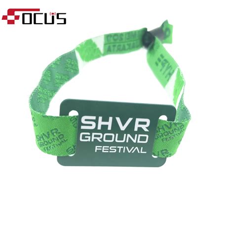 Disposable Rfid Bracelet Iso A Ntag Nylon Woven Fabric Rfid