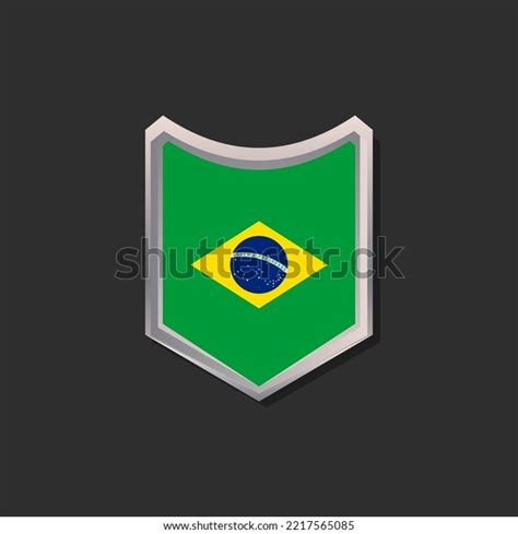 Illustration Brazil Flag Template Stock Vector (Royalty Free ...