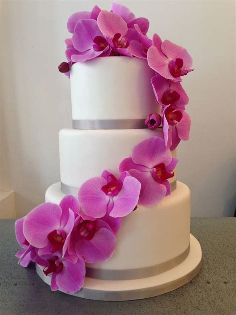 Wedding Cake Fresh Flower Cake Orchid Cake Tropical Wedding Cake