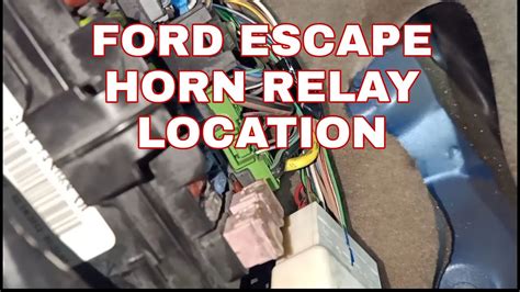 Ford Escape Horn Relay Location Youtube