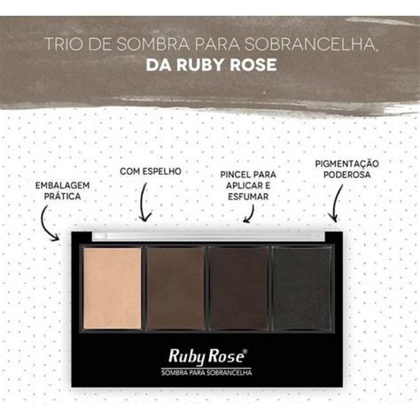 Paleta De Sobrancelha Ruby Rose Hb Primer Fixador Shopee Brasil