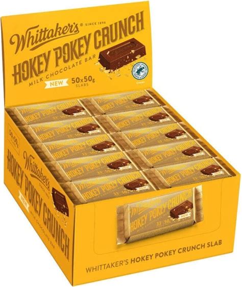 Whittakers Hokey Pokey Crunch Slab Bar 50 G Pack Of 50