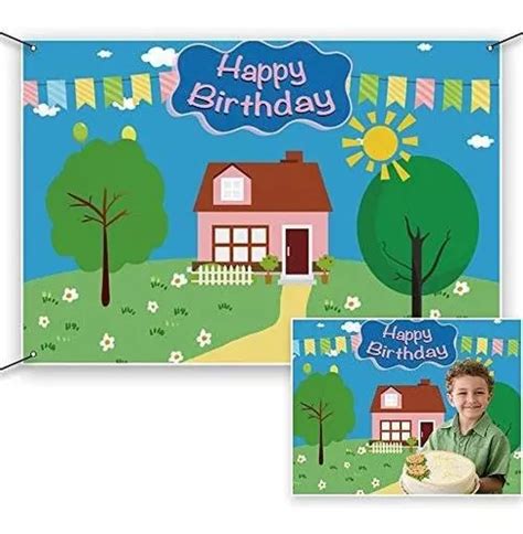 Banderines Dashan Vinyl Happy Birthday Backdrop Banner Bun Env O Gratis