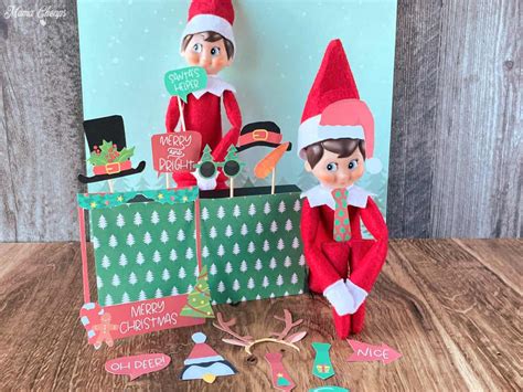 Printable Elf Sized Photo Booth Props Mama Cheaps