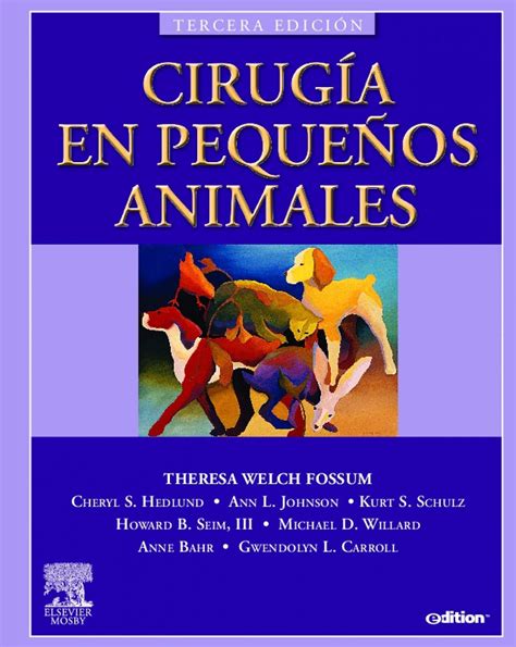 Cirugia En Pequeños Animales Theresa Welch Fossum ELSEVIER ESPA A