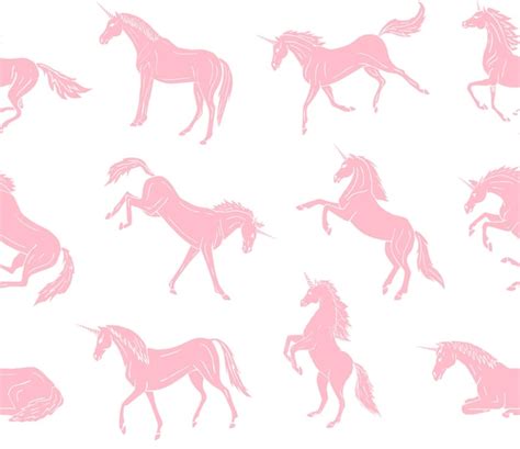 Premium Vector Vector Seamless Pattern Of Hand Drawn Unicorn