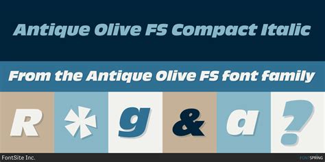 Antique Olive FS Font | Fontspring