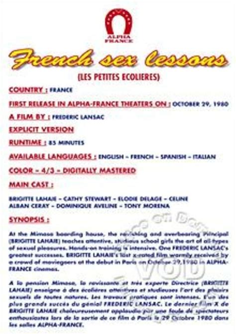 French Sex Lessons French Language 1980 By Alpha France Hotmovies