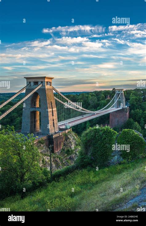 Historic Clifton Suspension Bridge By Isambard Kingdom Brunel Spans The