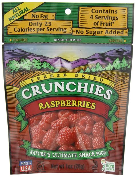 Amazon Crunchies Freeze Dried Fruit Snack Raspberries Ounce Pouch