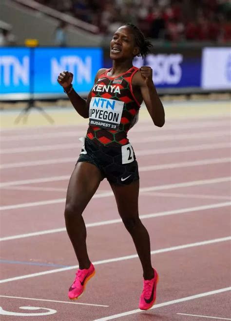 World Athletics Championships 2023 Faith Kipyegon Wins Third Gold