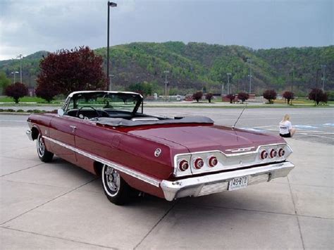 1963 Chevrolet Impala Convertible Maroon With Black Convertible Top Chevrolet Impala