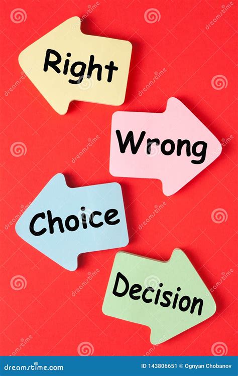 Right Wrong Choice Decision Stock Image - Image of choose, guidance ...