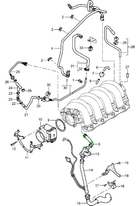 Porsche Breather Hose Crankcase To Intake Manifold For