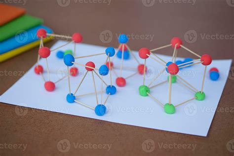 Scientific model teaching aid to teach about molecular structures, made