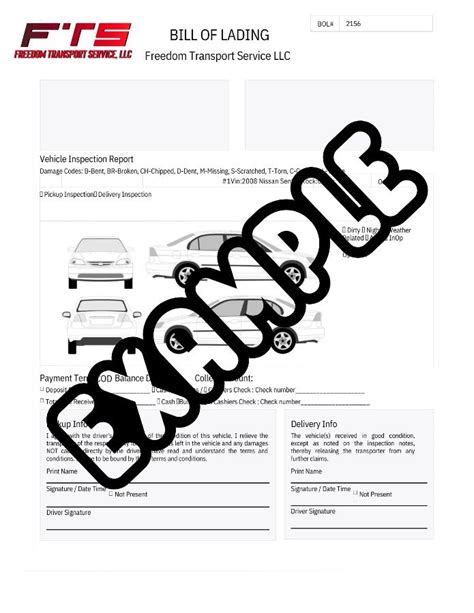 Understanding The Bill Of Lading S Role In Auto Transport