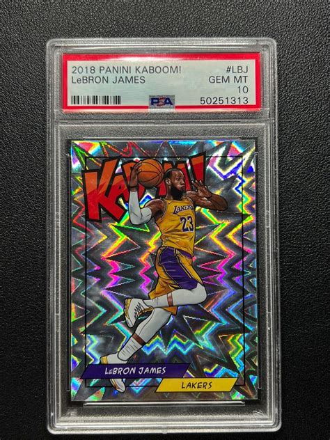 LEBRON JAMES PSA 10 2018 PANINI KABOOM LBJ RARE INSERT KABOOM LAKERS