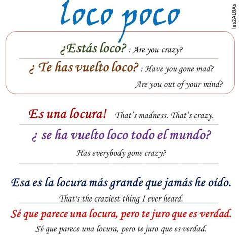 Loco Spanish Words For Beginners Learn English Words English Phrases