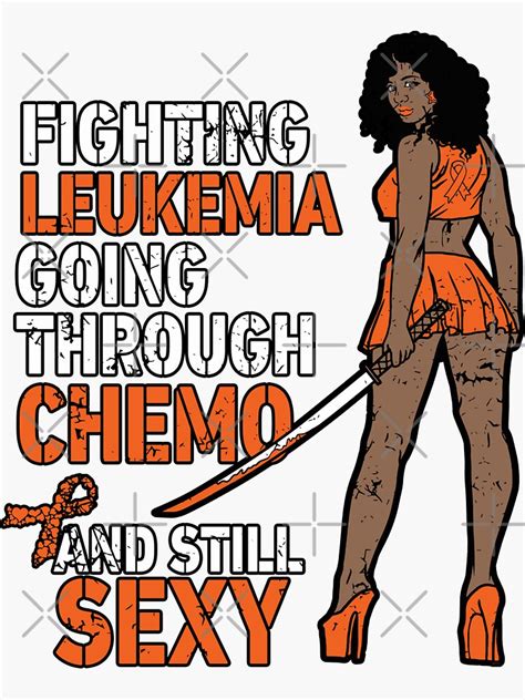 Fighting Leukemia Chemo Sexy Melanin Woman Cancer Sticker For Sale