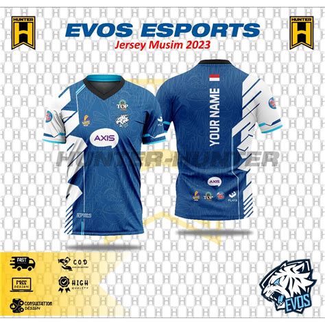 Jual Jersey Games Evos Terbaru Season Blue Baju Gaming Kaos