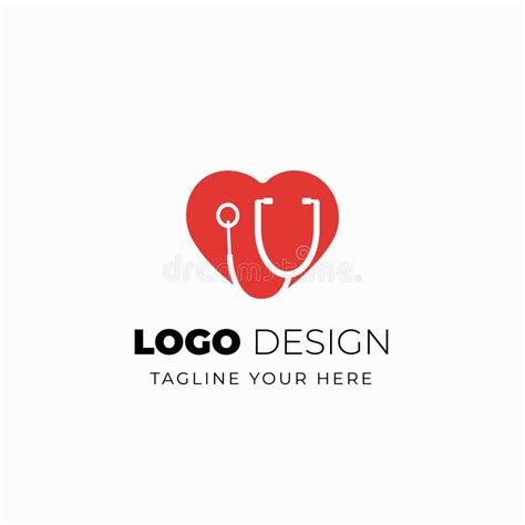 Concept Medical Logo Healthcare Heart Red Stock Illustration ...