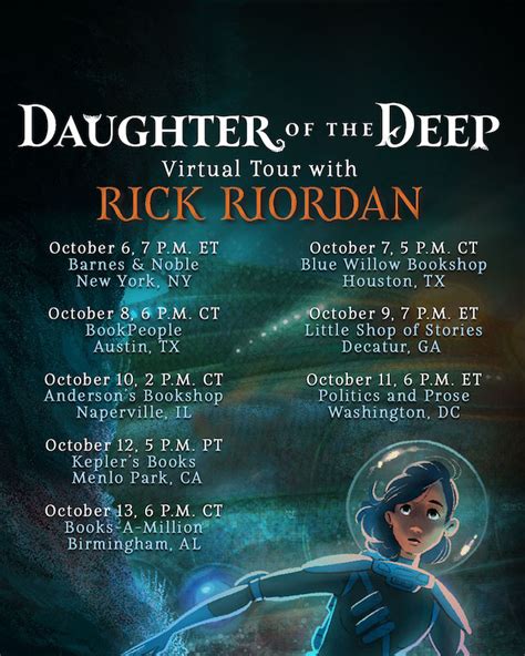 ‘daughter Of The Deep Rick Riordan Announces Virtual Tour Dates