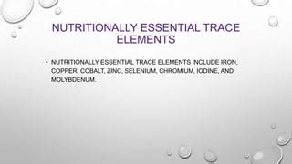 TRACE ELEMENTS.pptx | Free Download