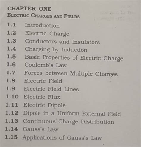 Chapter One Electric Charges And Fields Introduction Electric Cha