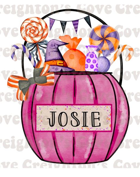 Girls Halloween Candy Bucket Png Halloween Sublimation Designs For Girls Halloween Sublimation