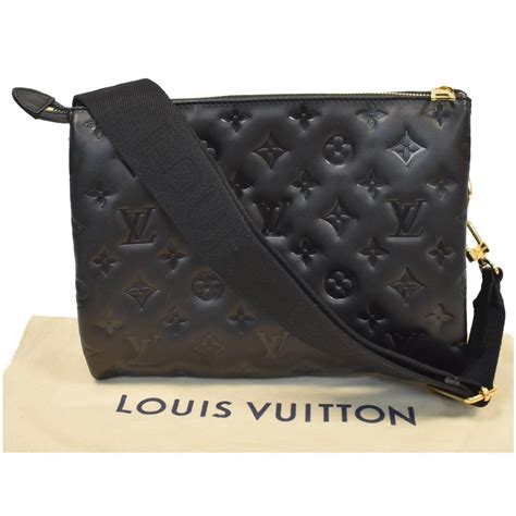 Louis Vuitton Coussin Pm Monogram Embossed Shoulder Bag Black