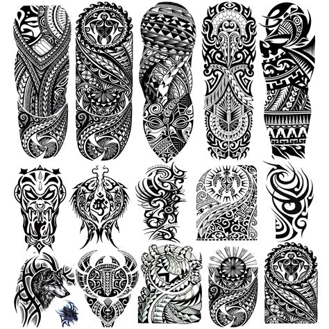 Kotbs Tribal Totem Temporary Tattoo Sleeves For Men And Women