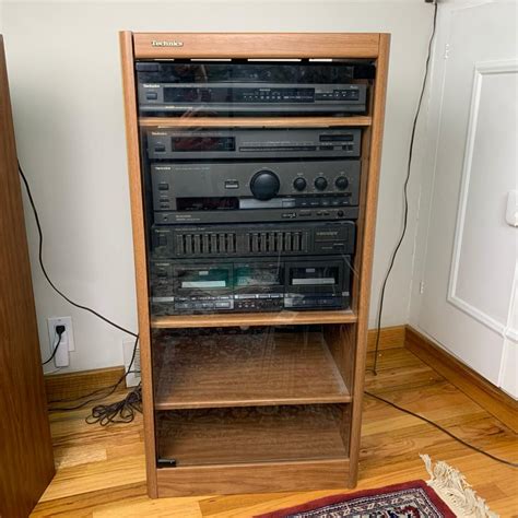 18 Technics Stereo Cabinet With Multi Compact Disc Player