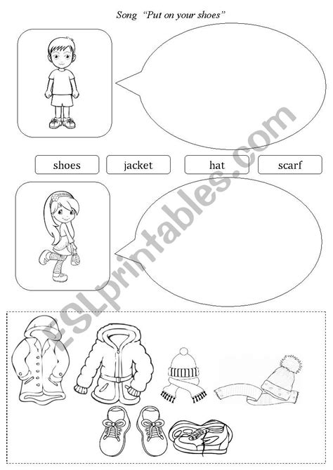 Put on your shoes - Super Simple Learning - ESL worksheet by Anastasiya L