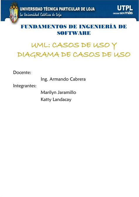 PDF Fundamentos de Ingeniería del Software UML Casos de Usos