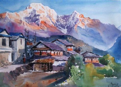 Guest Artist A Watercolorist From ‘pokhara School Of Watercolor By