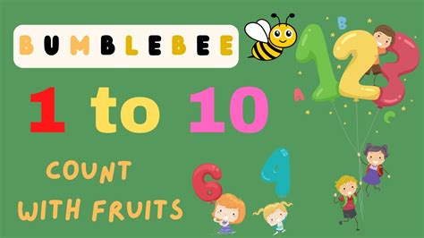 Learn 1 To 10 Numbers And Fruit Names 123 Number Names 1234 Counting