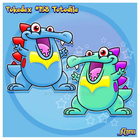 Pokedex 158 Totodile By Jscomix On Deviantart