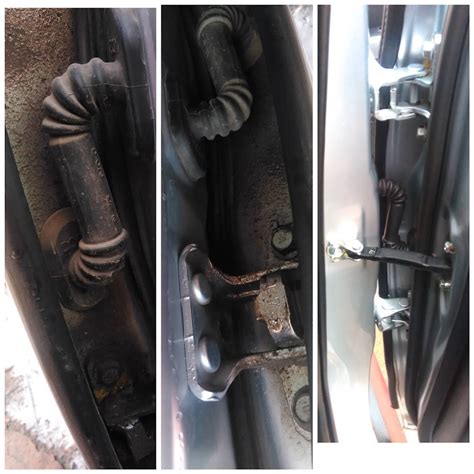 Чистка петлей дверей — Mitsubishi Outlander XL, 3 л, 2011 года | мойка ...