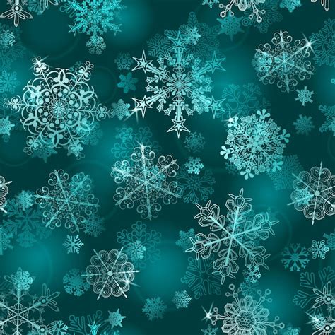 Navidad De Patrones Sin Fisuras De Copos De Nieve En Colores Azul Claro