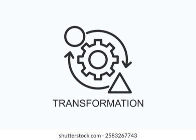 transformation icon logo isolated illustration vector de stock libre