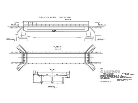 Concrete Bridge Constructive Details With Beam Dwg File Cadbull