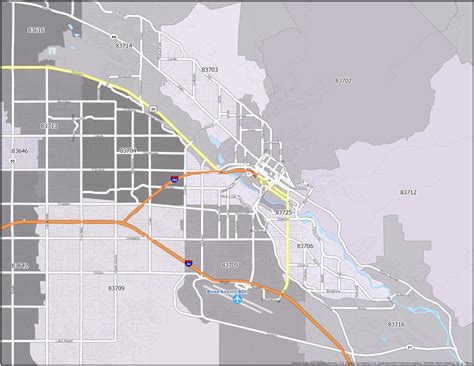 Boise Zip Code Map - GIS Geography