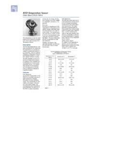 Rtd Temperature Sensor Data Sheet Ds Rtd Temperature Sensor