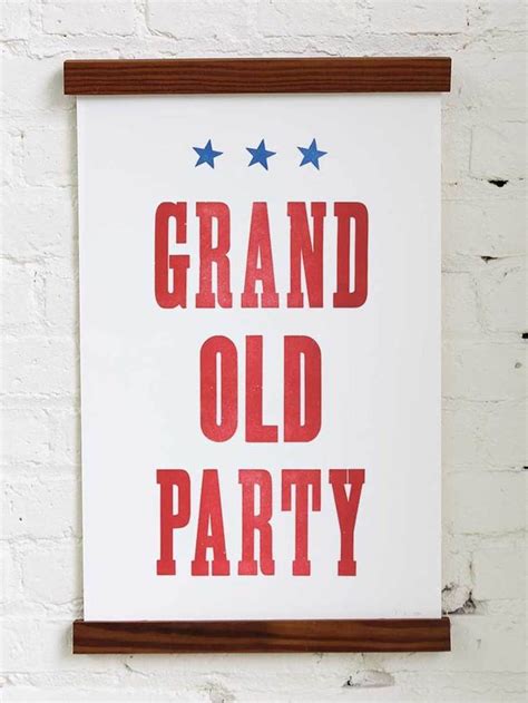 Grand Old Party | Letterpress printing, Letterpress, Olds