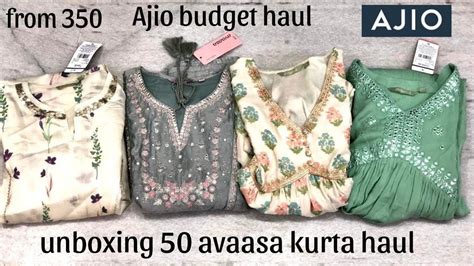 Ajio Haul Ajio Big Bold Sale Haul Ajio Avaasa Fusion Kurta Haul 50 90