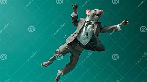 Contemporary Realist Portrait Photography: Businessman Rat Jumping Out of Suit Stock ...